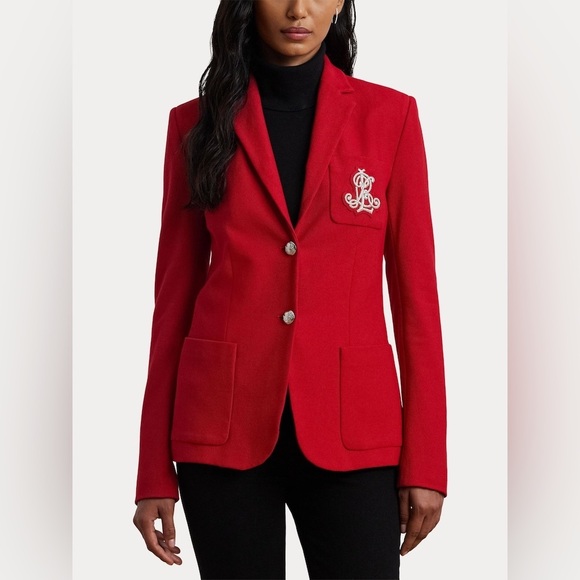 Lauren Ralph Lauren Anfisa Crest Logo Blazer Jacket - Picture 8 of 10